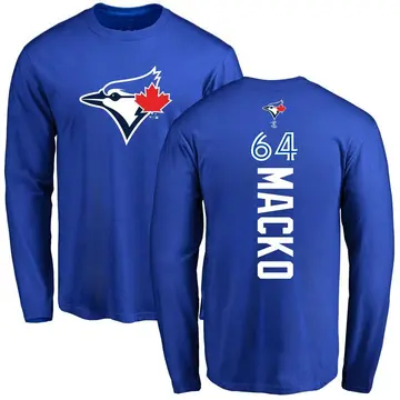 Men's Adam Macko Toronto Blue Jays Backer Long Sleeve T-Shirt - Royal