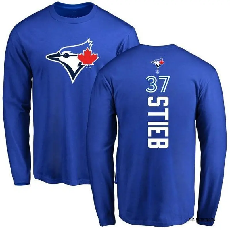 Men's Dave Stieb Toronto Blue Jays Backer Long Sleeve T-Shirt - Royal