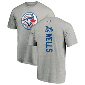 Men's David Wells Toronto Blue Jays Backer T-Shirt - Ash