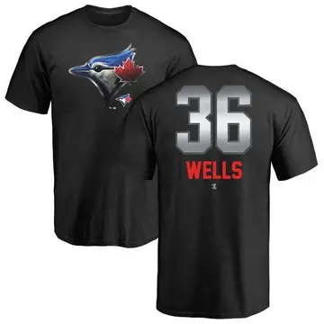 Men's David Wells Toronto Blue Jays Midnight Mascot T-Shirt - Black