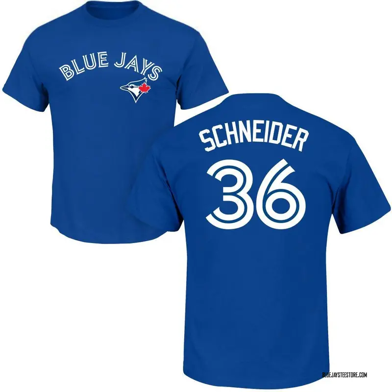 Men's Davis Schneider Toronto Blue Jays Roster Name & Number T-Shirt - Royal