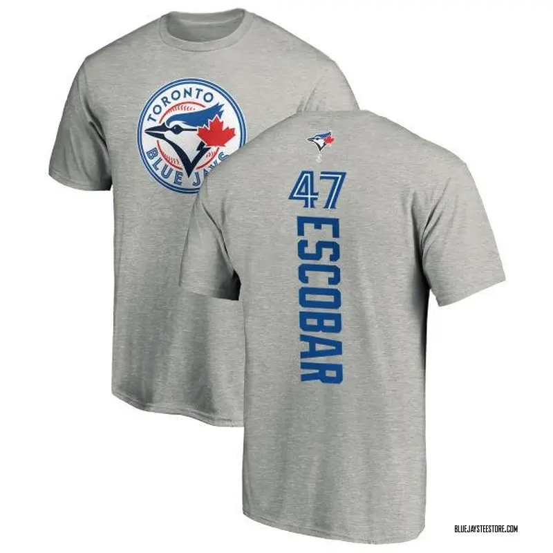 Men's Kelvim Escobar Toronto Blue Jays Backer T-Shirt - Ash