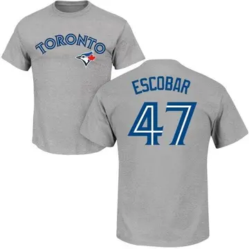 Men's Kelvim Escobar Toronto Blue Jays Roster Name & Number T-Shirt - Gray