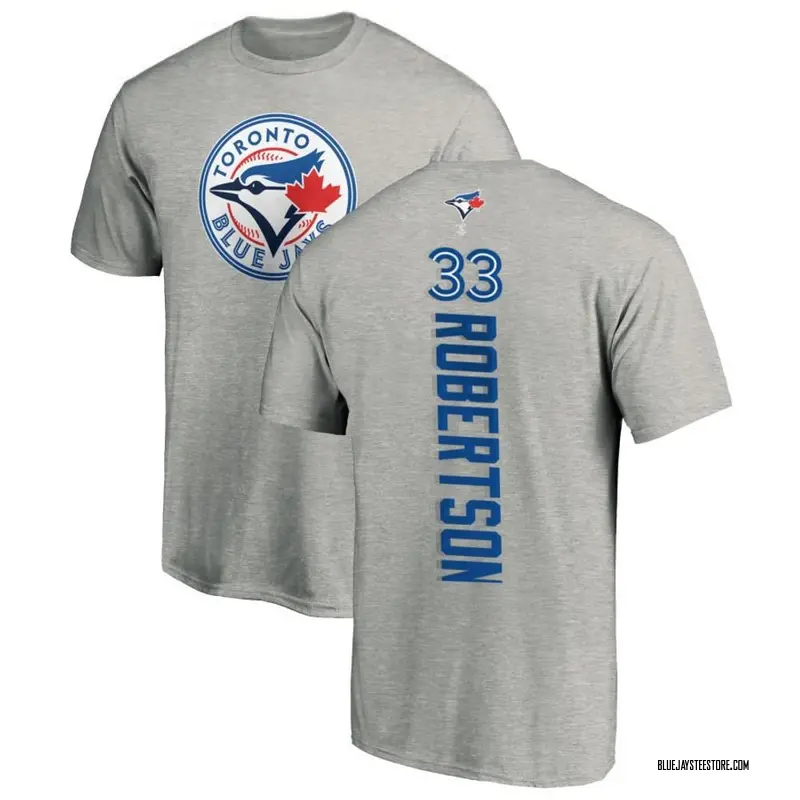 Men's Nick Robertson Toronto Blue Jays Backer T-Shirt - Ash