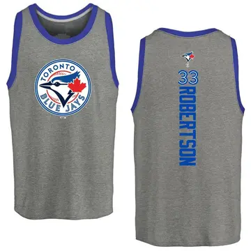 Men's Nick Robertson Toronto Blue Jays Backer Tri-Blend Tank Top - Ash