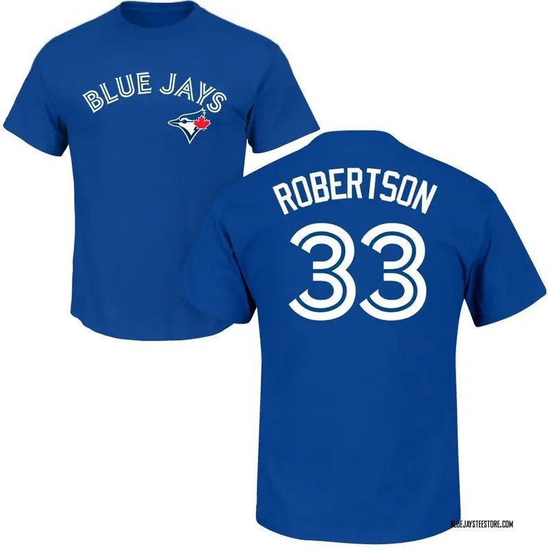 Men's Nick Robertson Toronto Blue Jays Roster Name & Number T-Shirt - Royal