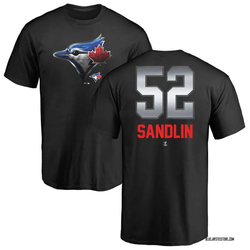 Men's Nick Sandlin Toronto Blue Jays Midnight Mascot T-Shirt - Black