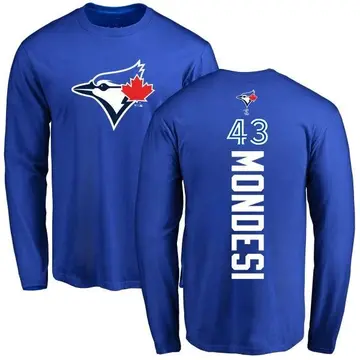 Men's Raul Mondesi Toronto Blue Jays Backer Long Sleeve T-Shirt - Royal