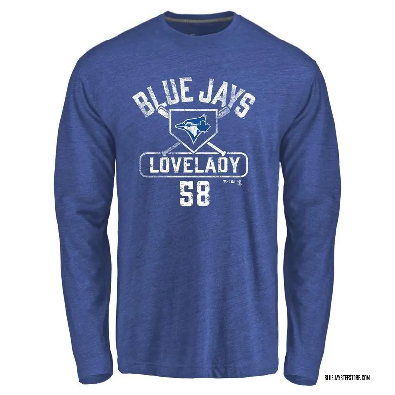 Men's Richard Lovelady Toronto Blue Jays Base Runner Tri-Blend Long Sleeve T-Shirt - Royal