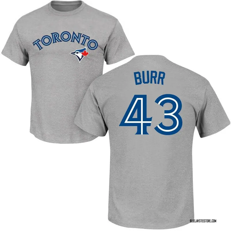 Men's Ryan Burr Toronto Blue Jays Roster Name & Number T-Shirt - Gray