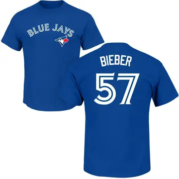 Men's Shane Bieber Toronto Blue Jays Roster Name & Number T-Shirt - Royal