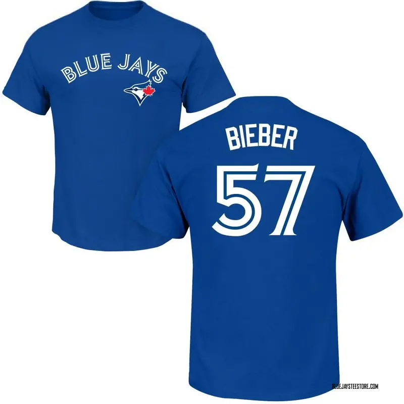 Men's Shane Bieber Toronto Blue Jays Roster Name & Number T-Shirt - Royal