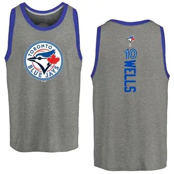 Men's Vernon Wells Toronto Blue Jays Backer Tri-Blend Tank Top - Ash