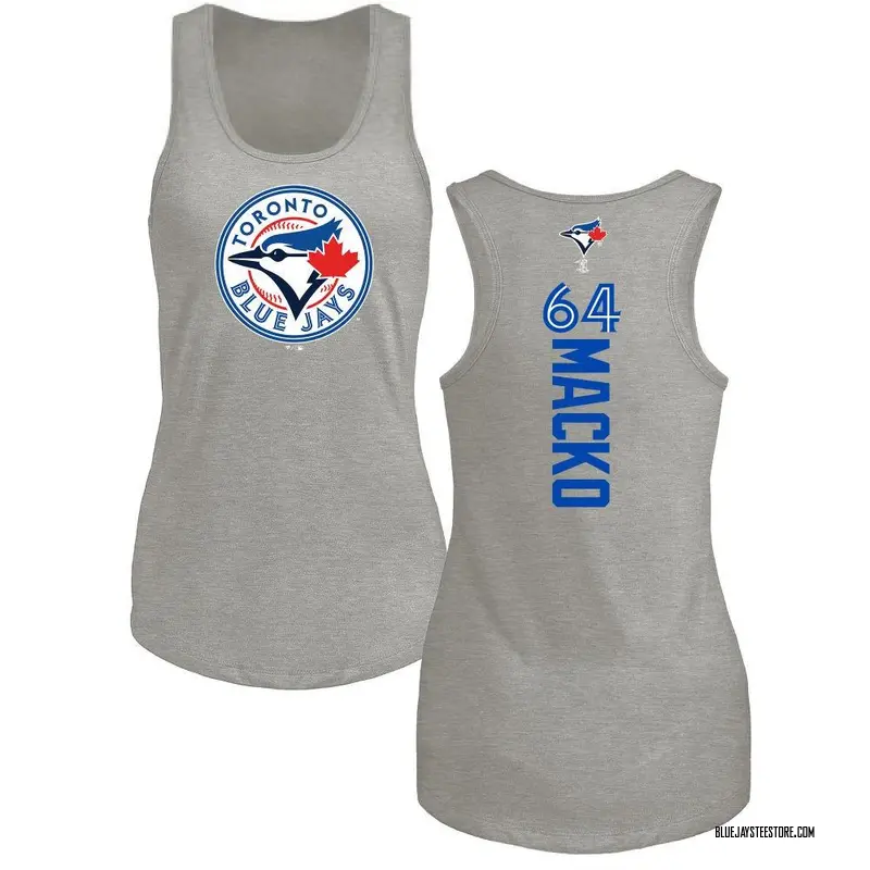 Women's Adam Macko Toronto Blue Jays Backer Tri-Blend Tank Top - Ash