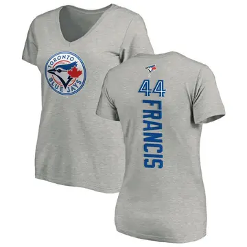 Women's Bowden Francis Toronto Blue Jays Backer Slim Fit T-Shirt - Ash