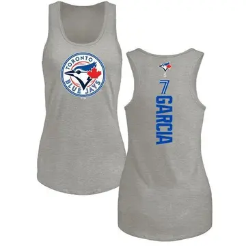 Women's Damaso Garcia Toronto Blue Jays Backer Tri-Blend Tank Top - Ash