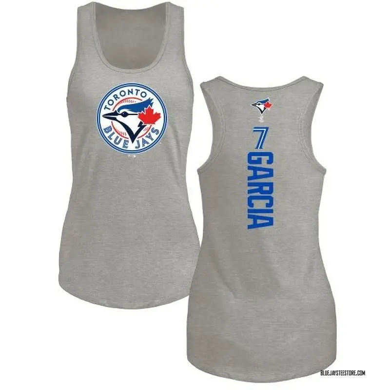 Women's Damaso Garcia Toronto Blue Jays Backer Tri-Blend Tank Top - Ash