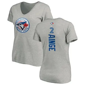Women's Danny Ainge Toronto Blue Jays Backer Slim Fit T-Shirt - Ash