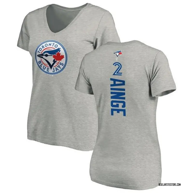 Women's Danny Ainge Toronto Blue Jays Backer Slim Fit T-Shirt - Ash