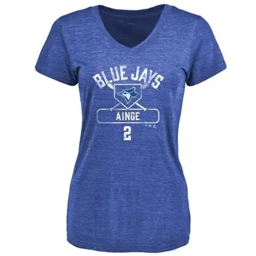 Women's Danny Ainge Toronto Blue Jays Base Runner Tri-Blend T-Shirt - Royal
