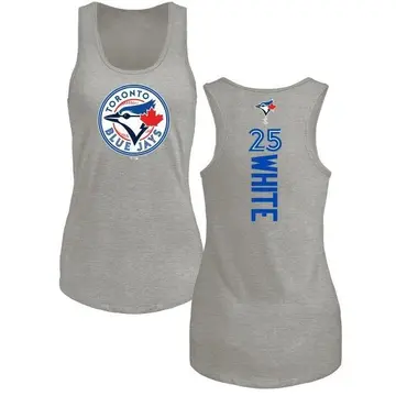 Women's Devon White Toronto Blue Jays Backer Tri-Blend Tank Top - Ash