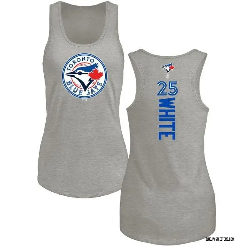 Women's Devon White Toronto Blue Jays Backer Tri-Blend Tank Top - Ash