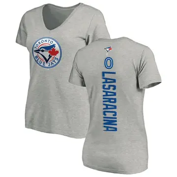 Women's Giaconino Lasaracina Toronto Blue Jays Backer Slim Fit T-Shirt - Ash