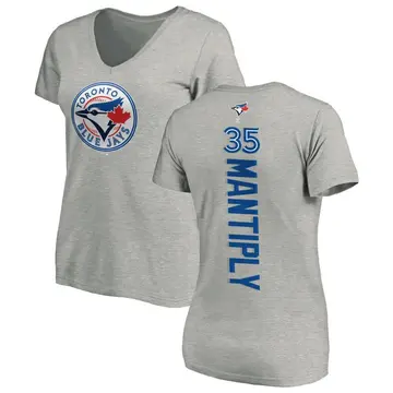 Women's Joe Mantiply Toronto Blue Jays Backer Slim Fit T-Shirt - Ash