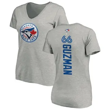 Women's Juan Guzman Toronto Blue Jays Backer Slim Fit T-Shirt - Ash