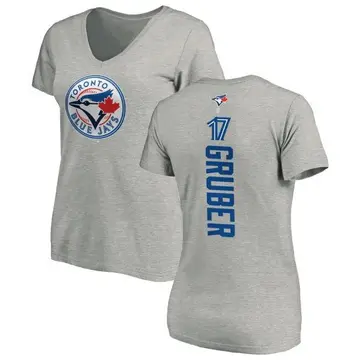 Women's Kelly Gruber Toronto Blue Jays Backer Slim Fit T-Shirt - Ash