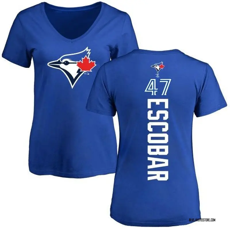 Women's Kelvim Escobar Toronto Blue Jays Backer Slim Fit T-Shirt - Royal