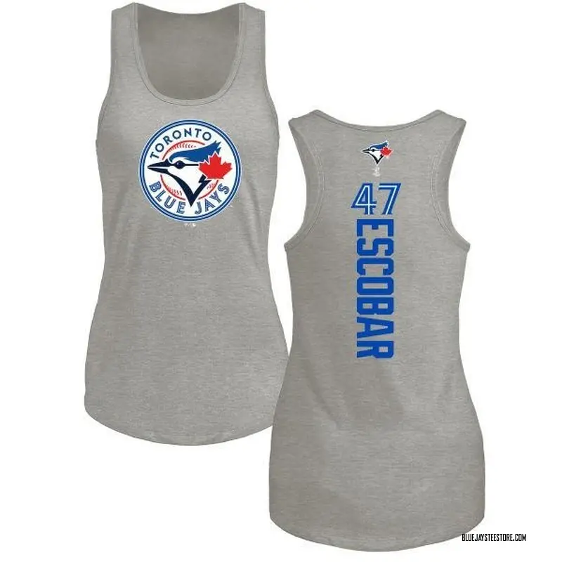 Women's Kelvim Escobar Toronto Blue Jays Backer Tri-Blend Tank Top - Ash