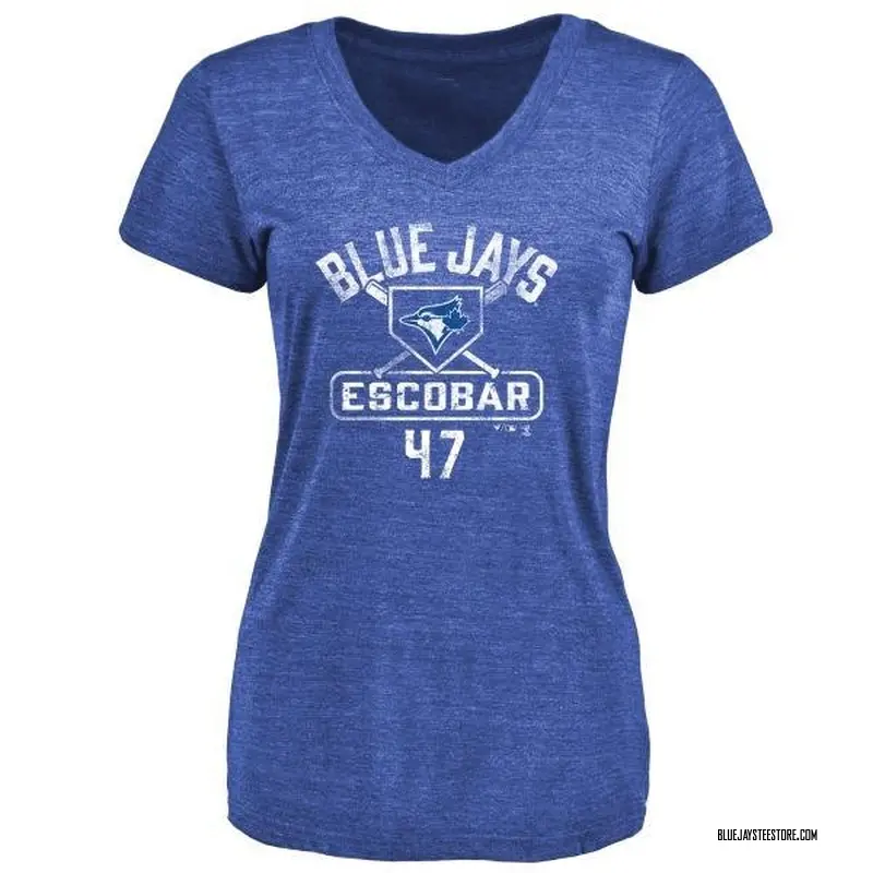Women's Kelvim Escobar Toronto Blue Jays Base Runner Tri-Blend T-Shirt - Royal