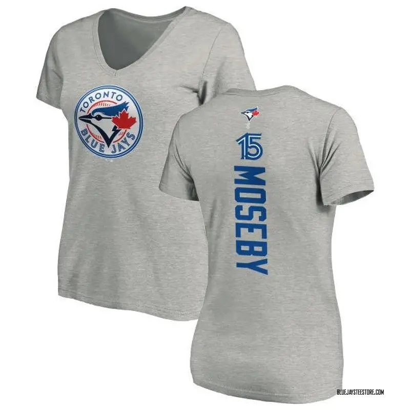 Women's Lloyd Moseby Toronto Blue Jays Backer Slim Fit T-Shirt - Ash