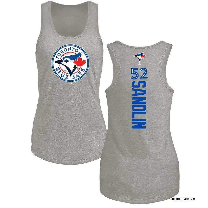 Women's Nick Sandlin Toronto Blue Jays Backer Tri-Blend Tank Top - Ash