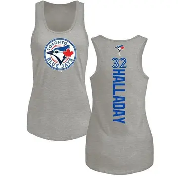 Women's Roy Halladay Toronto Blue Jays Backer Tri-Blend Tank Top - Ash