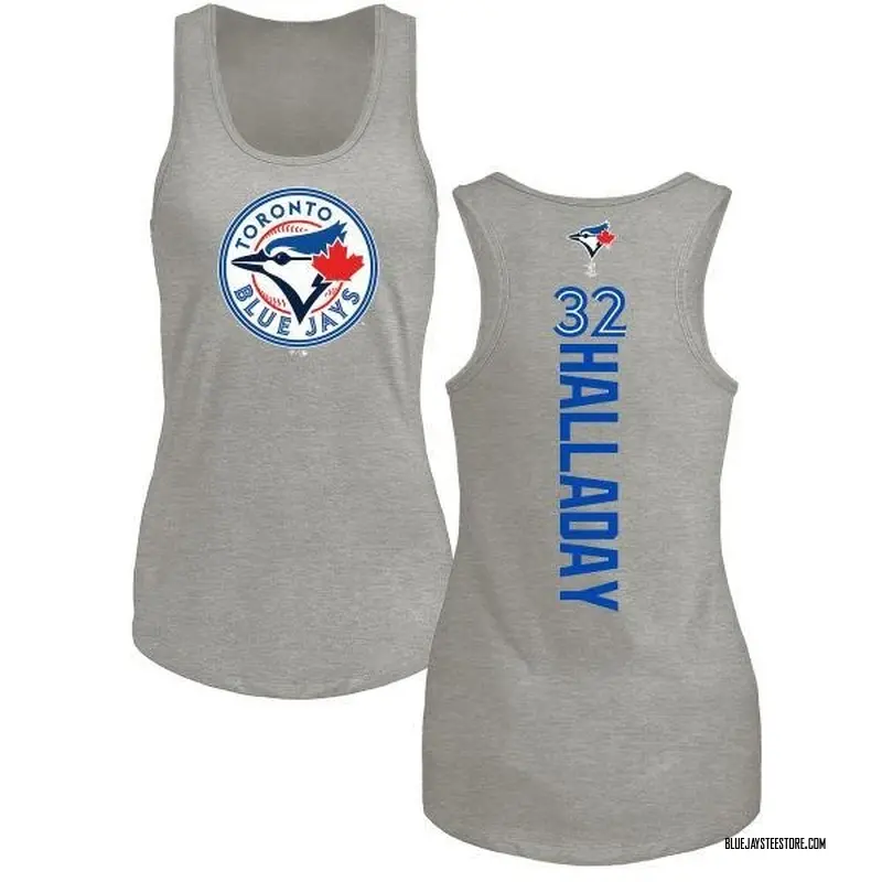 Women's Roy Halladay Toronto Blue Jays Backer Tri-Blend Tank Top - Ash