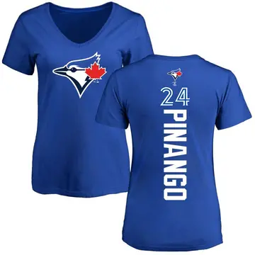 Women's Yohendrick Pinango Toronto Blue Jays Backer Slim Fit T-Shirt - Royal