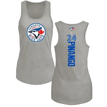 Women's Yohendrick Pinango Toronto Blue Jays Backer Tri-Blend Tank Top - Ash