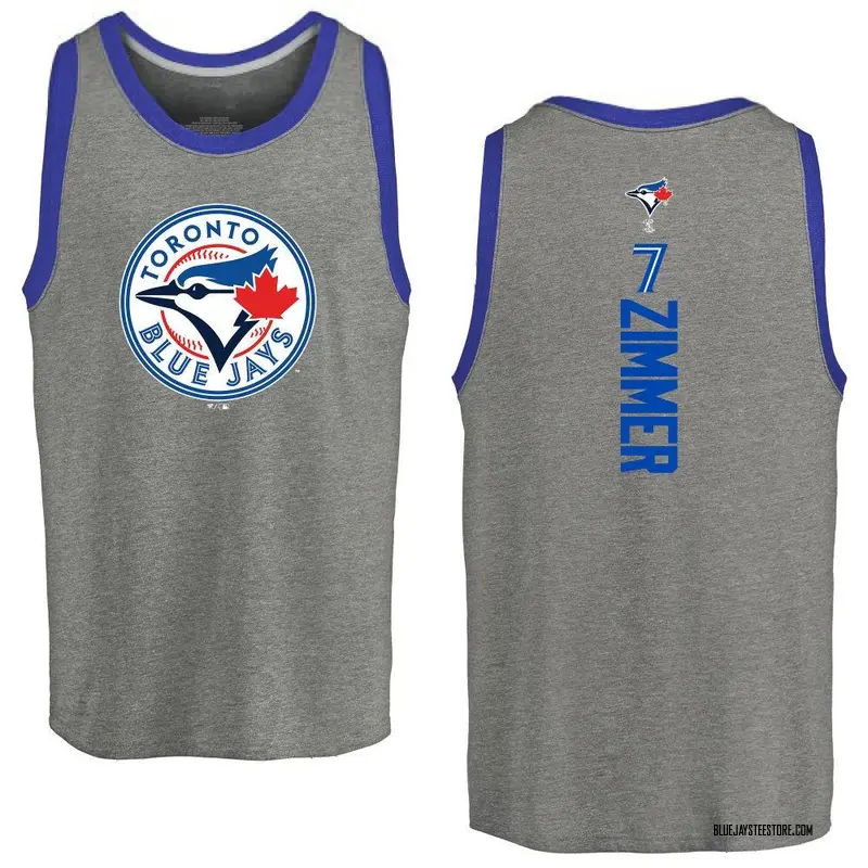 Youth Bradley Zimmer Toronto Blue Jays Backer Tri-Blend Tank Top - Ash
