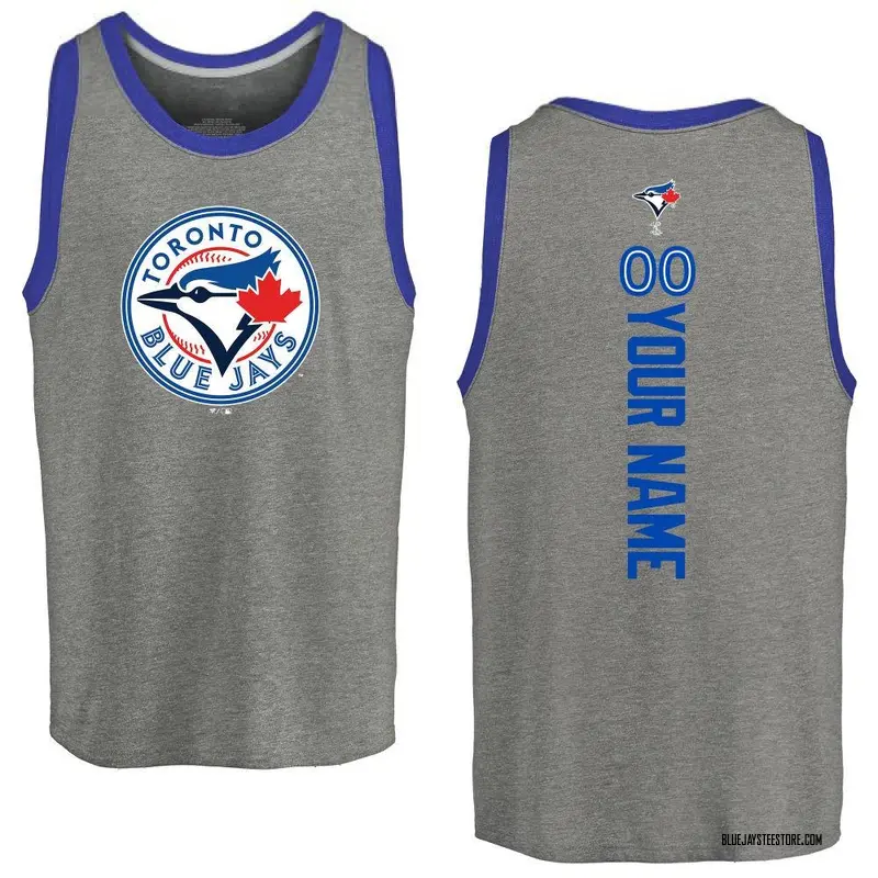 Youth Custom Toronto Blue Jays Custom Backer Tri-Blend Tank Top - Ash