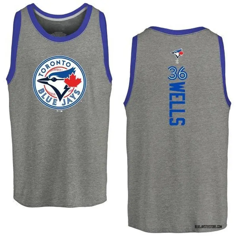 Youth David Wells Toronto Blue Jays Backer Tri-Blend Tank Top - Ash