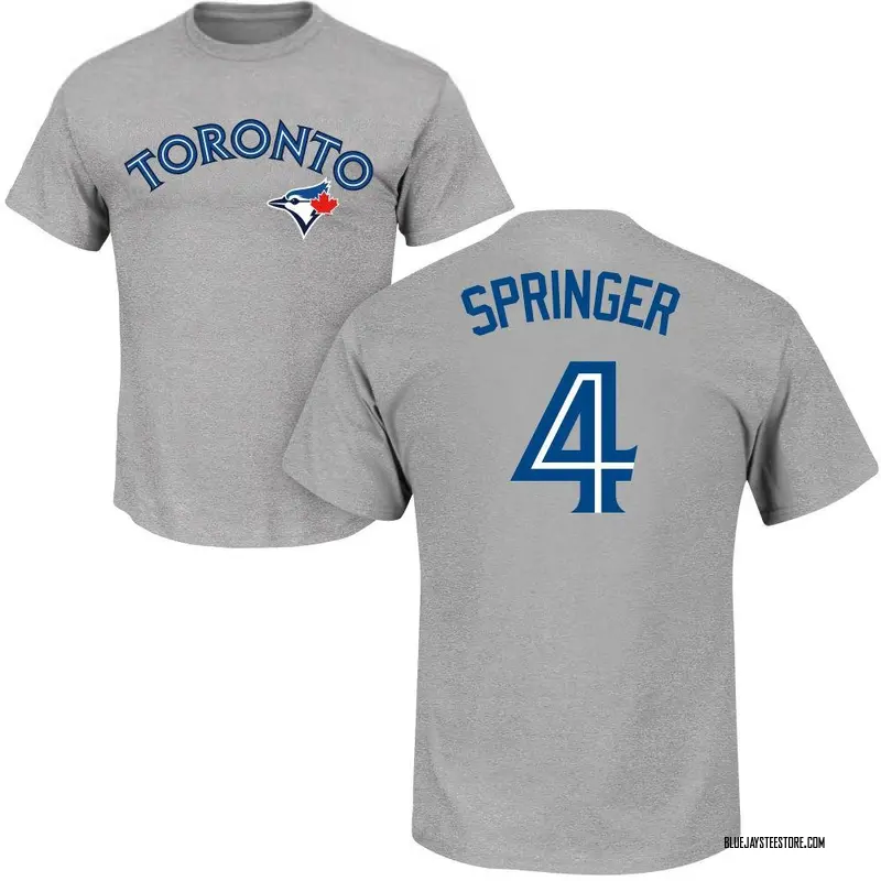 Youth George Springer Toronto Blue Jays Roster Name & Number T-Shirt - Gray