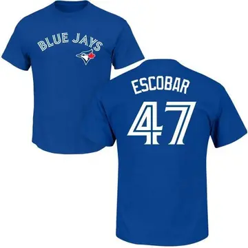 Youth Kelvim Escobar Toronto Blue Jays Roster Name & Number T-Shirt - Royal