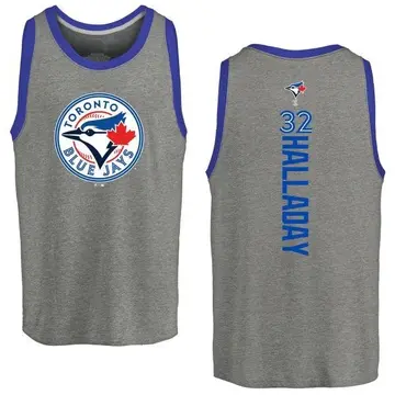 Youth Roy Halladay Toronto Blue Jays Backer Tri-Blend Tank Top - Ash